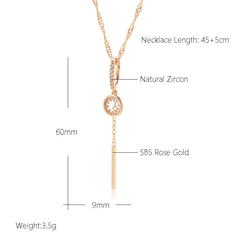 Crystal Tassel Pendant Necklace