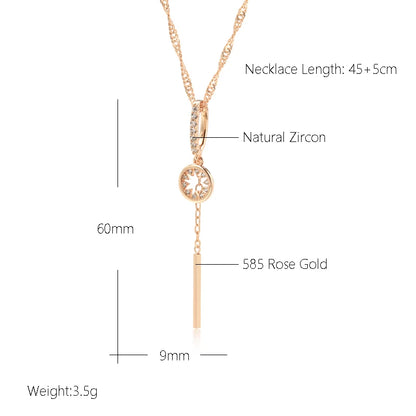 Crystal Tassel Pendant Necklace