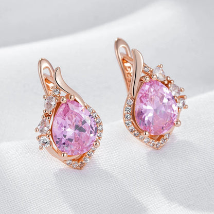 Blush Pink Zircon Earrings