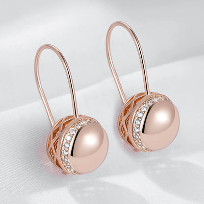 Sculptural Rose-Gold Drop Earrings