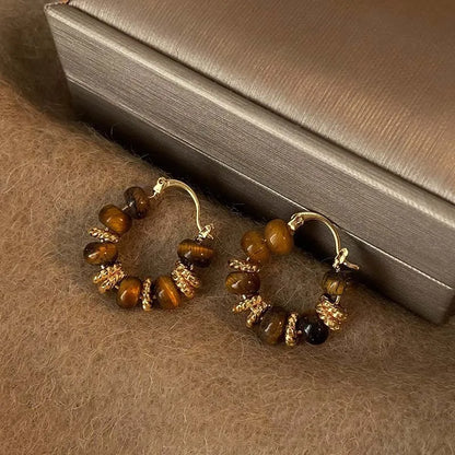 Sculpted Enamel U-Hoop Earrings