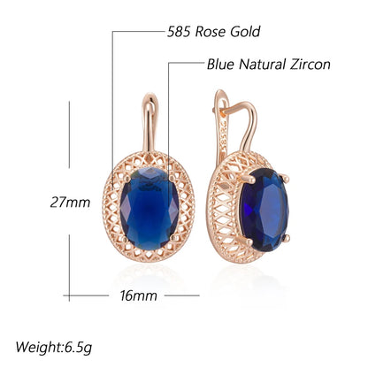 Sapphire Oval Bridal Earrings
