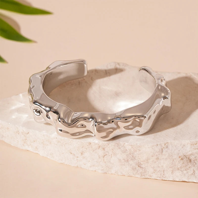 Sculptural Resin Cuff Bangle