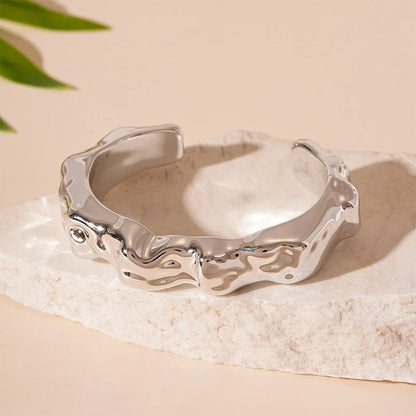 Sculptural Resin Cuff Bangle