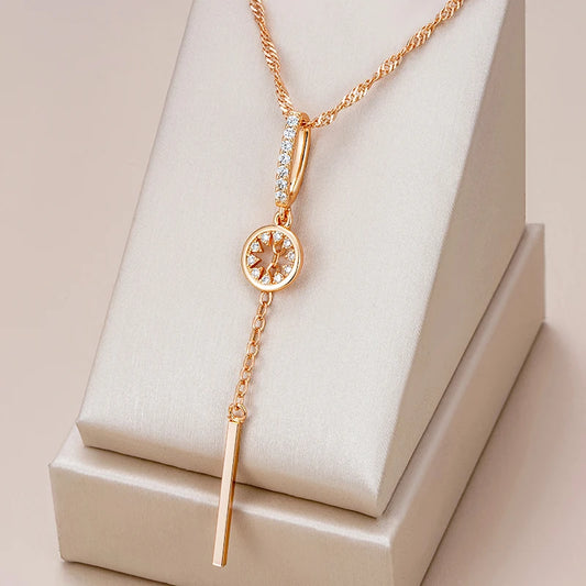 Crystal Tassel Pendant Necklace