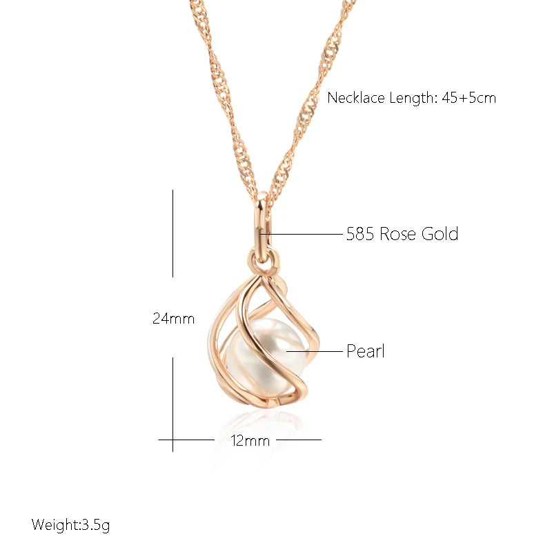 Pearl Halo Geometric Pendant Necklace