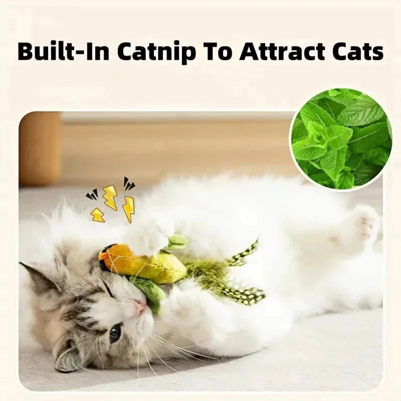 Interactive Bird-Sound Cat Teaser