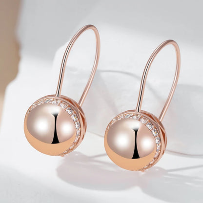Sculptural Rose-Gold Drop Earrings