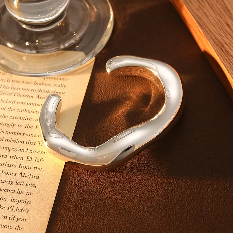 Sculptural Resin Cuff Bangle