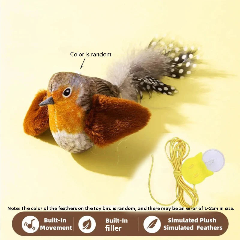 Interactive Bird-Sound Cat Teaser