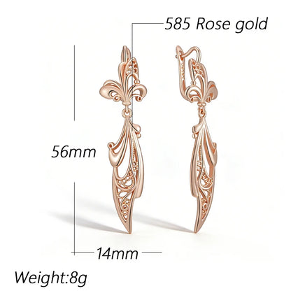 Sculptural Flower Dangle Earrings