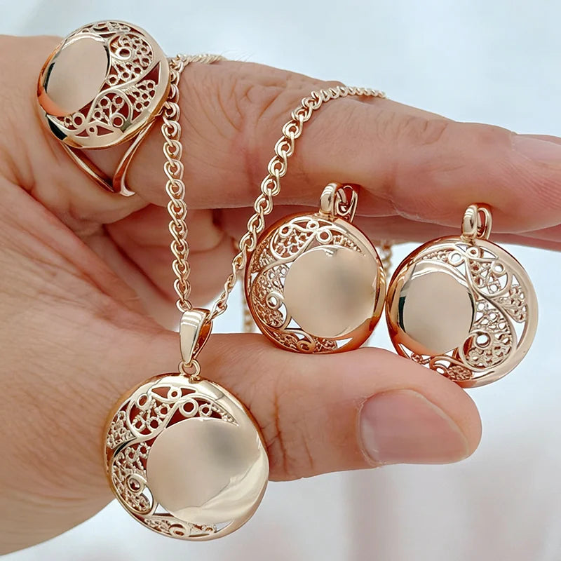 Sapphire Bloom Zircon Jewelry Set