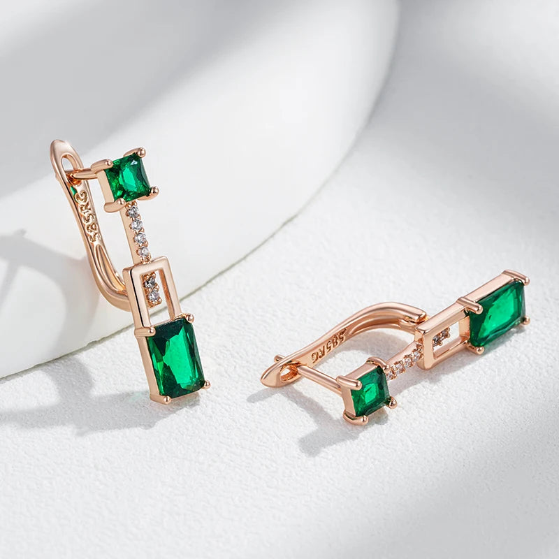 Modern Zircon Drop Earrings