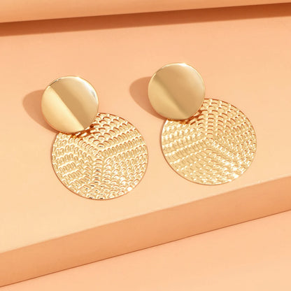 Sculptural Round Drop Earrings