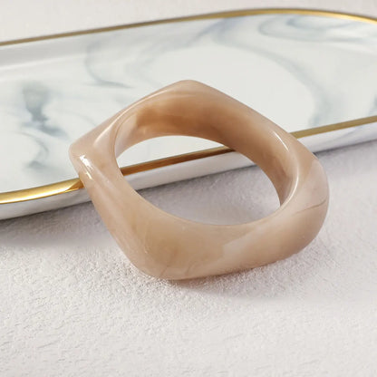 Sculptural Resin Wide Cuff Bangle