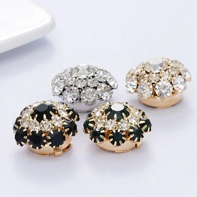 Crystal Button Covers — Set of 3
