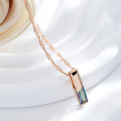 Aurora Square Zircon Necklace