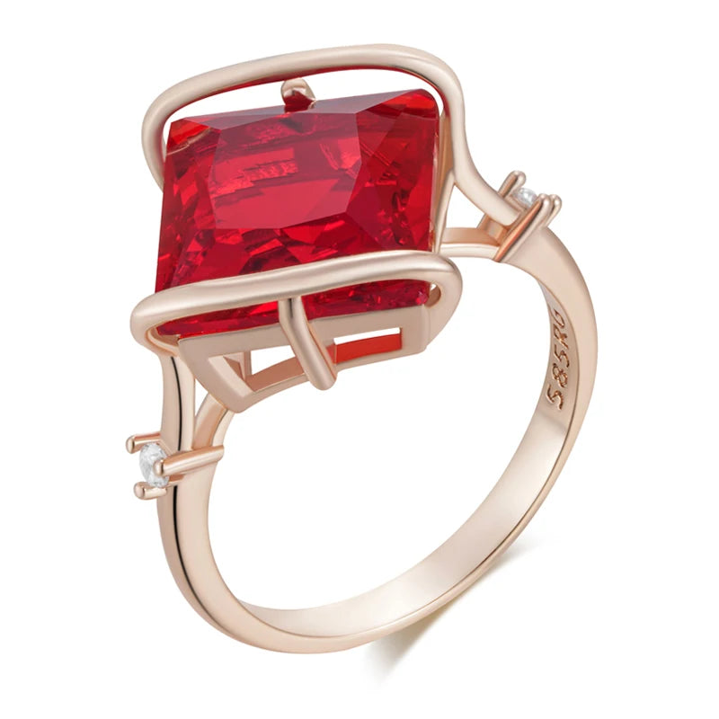 Rūbija laukuma Vintage Ring