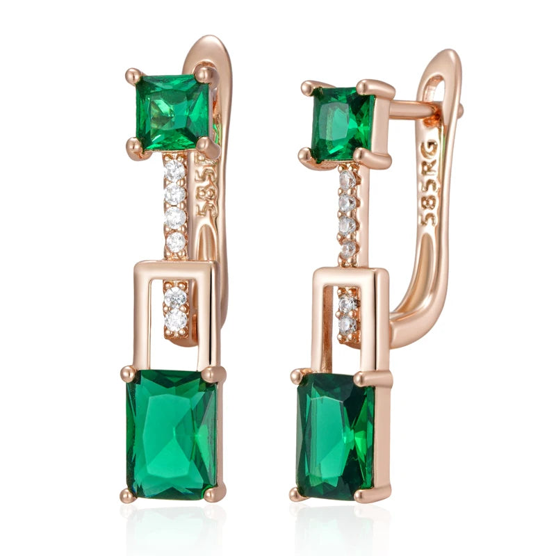 Modern Zircon Drop Earrings