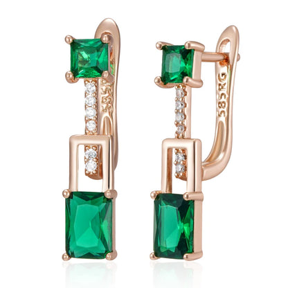 Modern Zircon Drop Earrings