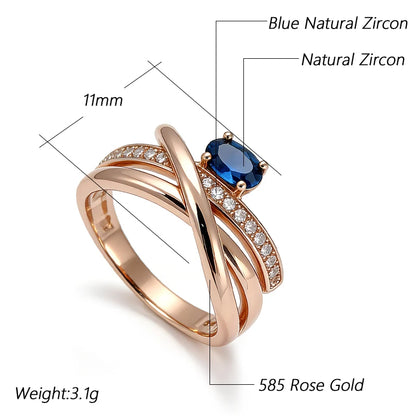 Sapphire Cross Zircon Ring