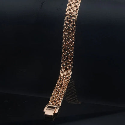 Rose Gold Woven Link Bracelet