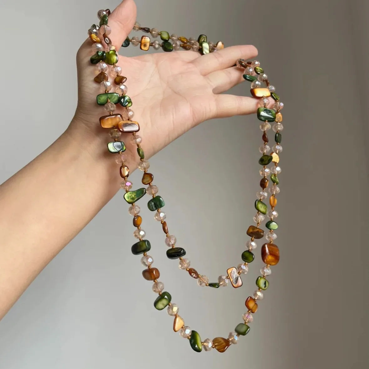 Mosaic Stone Layered Necklace