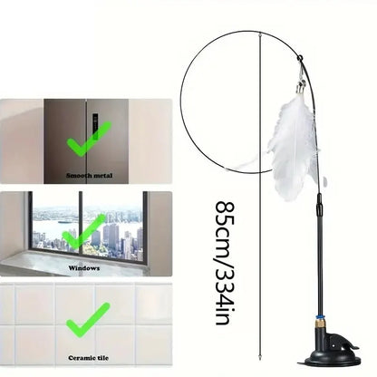 Suction-Cup Feather Cat Teaser