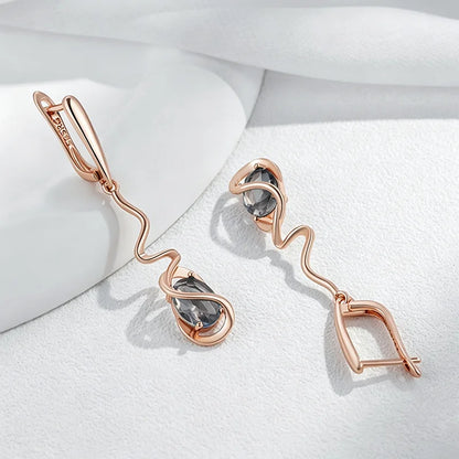 Smoky Romantic Dangle Earrings