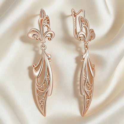 Sculptural Flower Dangle Earrings