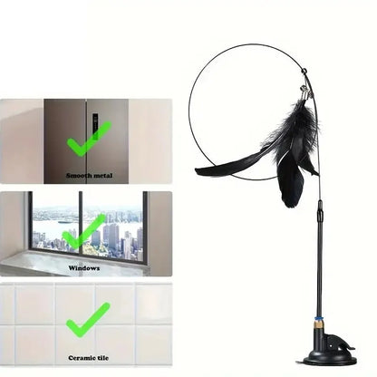 Suction-Cup Feather Cat Teaser