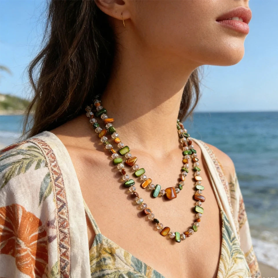 Bohemian Shell Layered Necklace