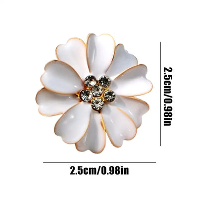 Crystal Petal Button Covers — 2 Piece Set