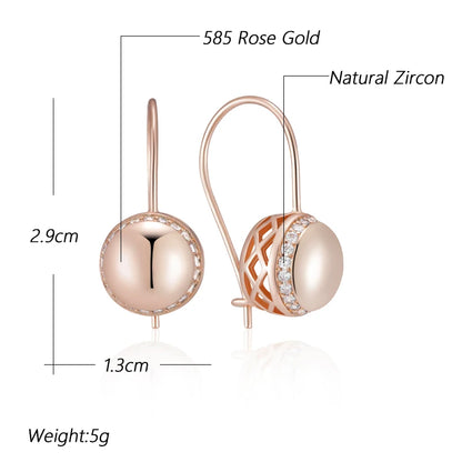 Sculptural Rose-Gold Drop Earrings