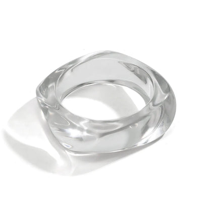 Sculptural Resin Wide Cuff Bangle