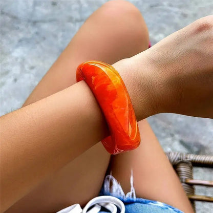 Sculptural Colour Resin Bangle