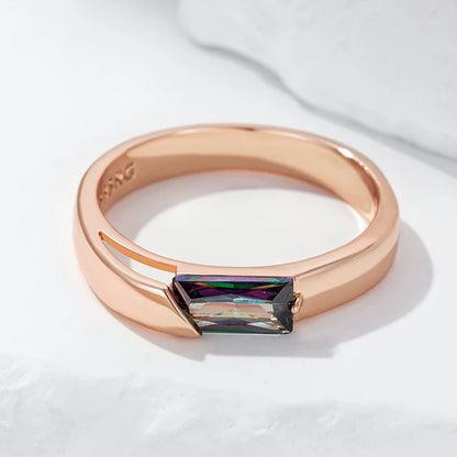 Aurora Square Zircon Ring