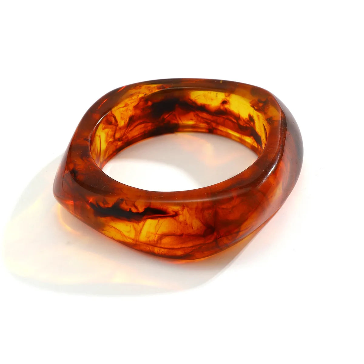 Sculptural Resin Wide Cuff Bangle