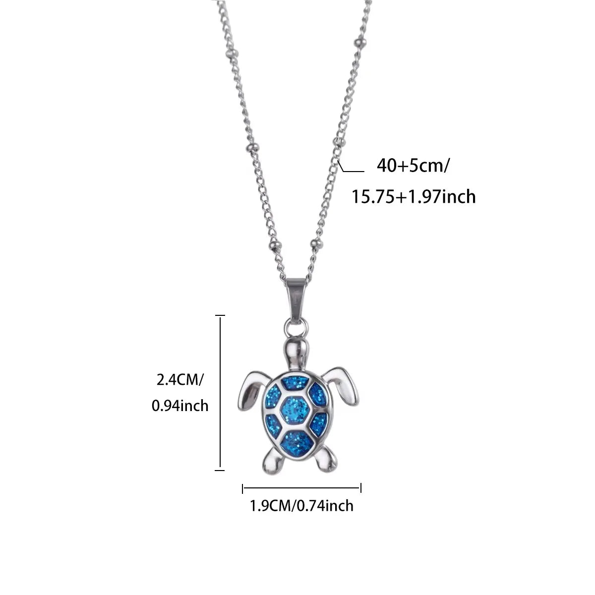 Coastal Turtle & Butterfly Charm Necklace