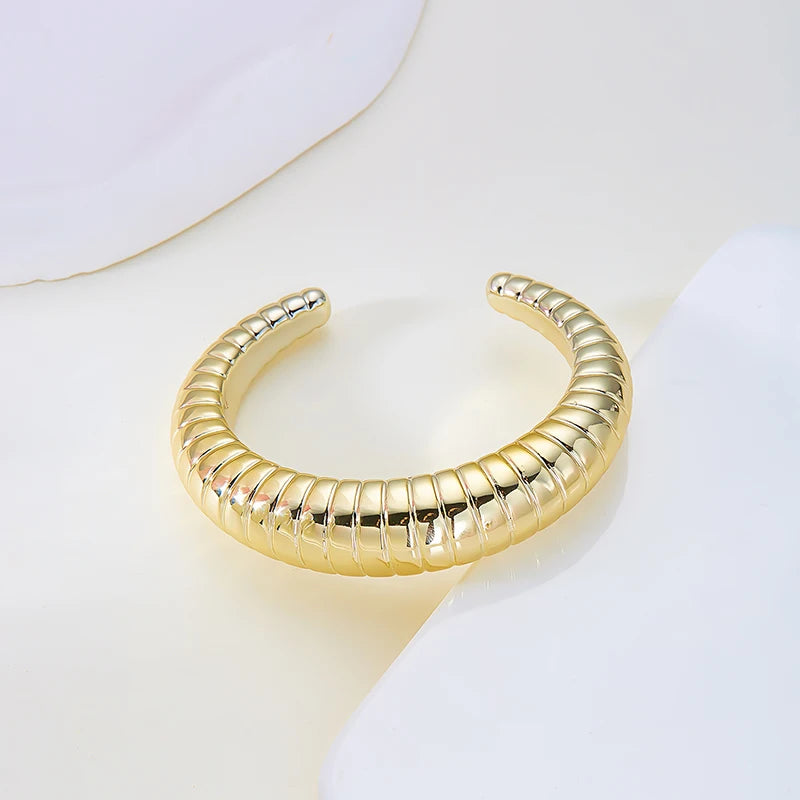 Sculptural Resin Cuff Bangle