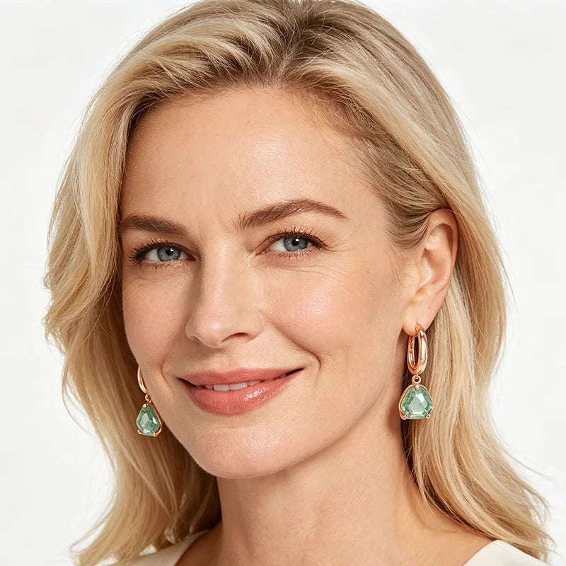 Emerald Bridal Drop Earrings