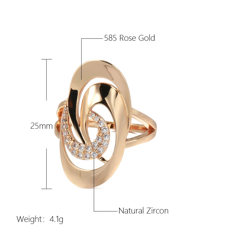 Minimalist Geometric Zircon Ring