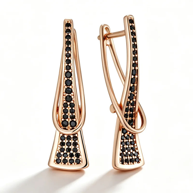 Modern Zircon Drop Earrings