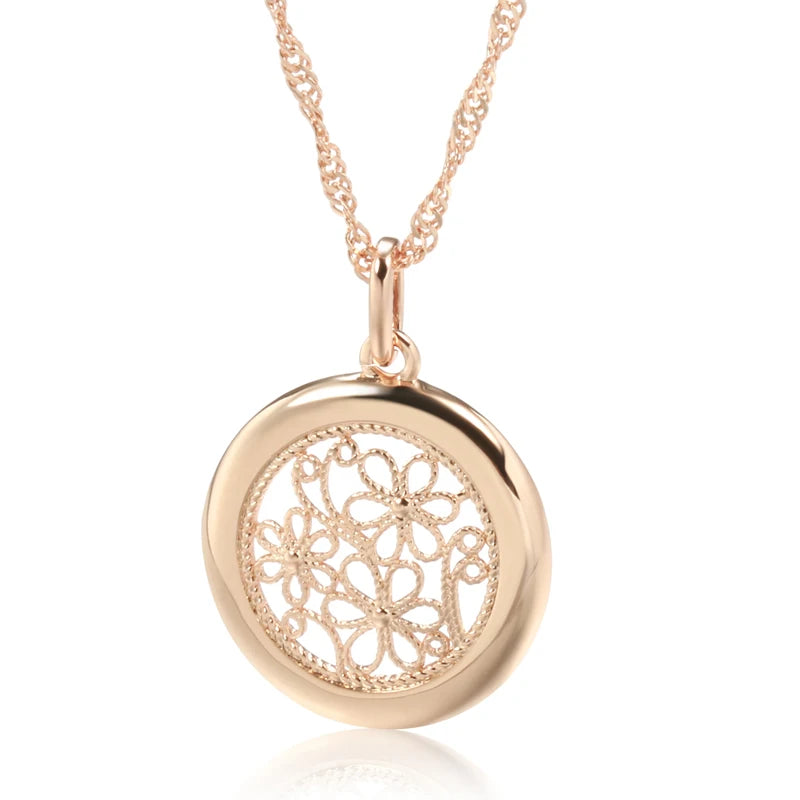 Glossy Boho Flower Necklace
