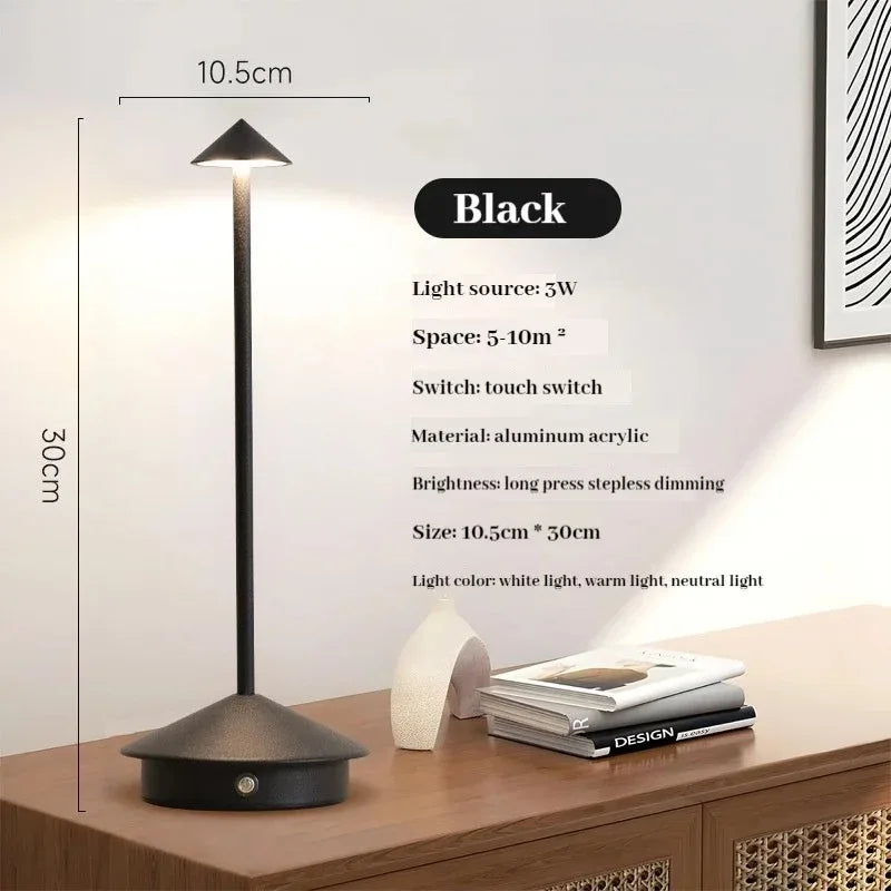 Cordless Ambient Touch Rechargeable Table Lamp