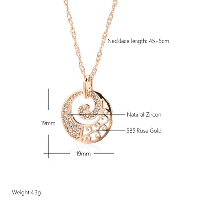 Crystal Flower Pendant Necklace