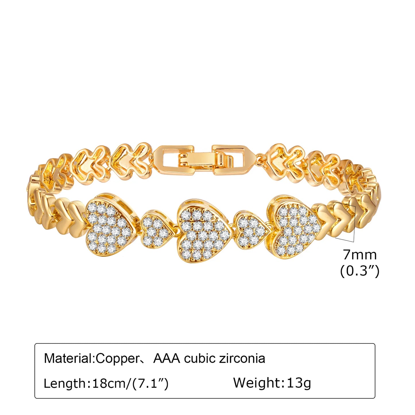 Lumière Paperclip Crystal Bracelet