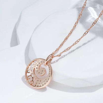 Crystal Flower Pendant Necklace