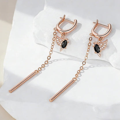 Birdie Long Tassel Earrings