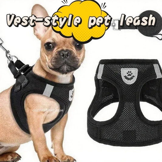 Reflective Mesh Harness & Leash Set for Cats & Small Dogs